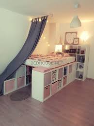 A Loft Mattress From Ikea Kallax Cabinets House Decor Concepts Pinterest Bedhouseofficial Bed House Chambre Enfant Amenagement Chambre Idees De Lit