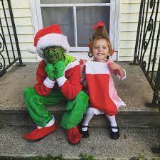 Diy grinch costume » ideas, images & tutorial | maskerix.com. Diy Grinch And Cindy Lou Who Halloween Costumes Even A Stocking As A Candy Bag We Should Ve Won Some Kind O Grinch Costumes Grinch Halloween Kids Costumes