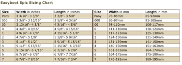 Easyboot Epic Size Chart Bedowntowndaytona Com