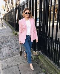 Black Blazer With Jeans Women S Get The Jacket For 40 At M Asos Com Wheretoget Pink Blazer Outfits Spring Denim Outfits Women S Outfits By Occasions