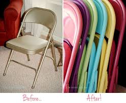 How To Make Over Your Folding Chairs With Spray Paint Chickabug Painted Folding Chairs Folding Chair Diy