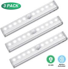 Motion Sensor Closet Lights Battery Operated 10 Led Closet Light Wireless Under Cabinet Light With Magnetic Security Closet Light Stick Up Motion Sensor Night Lights For Cabinet Stairs 3 Pack Walmart Com