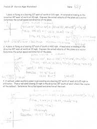 Free geometry worksheets created with infinite geometry. Precalc Cp Vector Apps Worksheets Answers