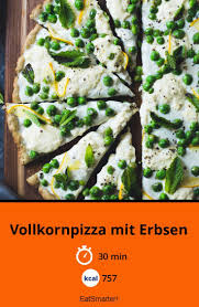 Vollkornpizza Mit Erbsen Rezept Vollkorn Pizza Erbsen Pizza