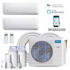 Diy 2 Zone 22 Seer Ductless Mini Split Heat Pump Ac By Mr Cool Ductless Heat Pump Ductless Mini Split Heat Pump Air Conditioner
