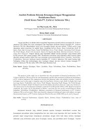 Pdf Analisis Penilaian Kinerja Keuangan Dengan Menggunakan Pendekatan Rasio Kasus Pada Pt Unilever Indonesia Tbk
