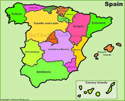 Madrid is also the capital of the country. Spain Autonomous Communities Maps