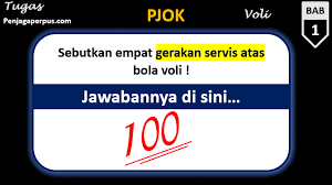 Sajian pertama dalam permainan bola voli untuk mengawali permainan dan ini tidak kalah pentingnya karna tanpa servis masuk sebuah tim tidak bisa mendapatkan poin karena sistem. 4 Sebutkan Empat Gerakan Servis Atas Bola Voli Jawabannya