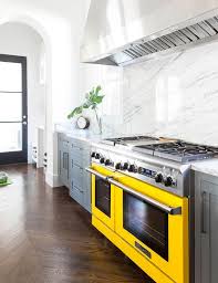 Two tone grey and yellow kitchen cabinets kitchen modular grey. Gray Kitchen Cabinets With Yellow Stove Contemporary Kitchen