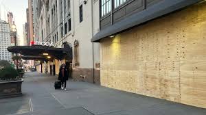 Herald square is formed by the intersection of broadway, sixth avenue, and 34th street in the borough of manhattan in new york city. Herald Square Stores Board Up Windows Ahead Of Election
