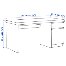 Der ikea malm schreibtisch ist ein eher schlichter tisch, der in insgesamt drei verschiedenen farben erhältlich ist. Malm Arbeidsbord Hvit 140x65 Cm Ikea