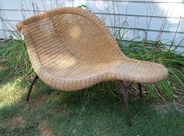 Vintage Mid Century Modern Wicker Lounge Chair With Metal Legs Ebay Wicker Lounge Chair Outdoor Wicker Furniture Modern Wicker Outdoor Furniture