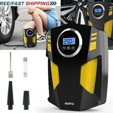 12v Digital Electric Car Tyre Inflator Pump Portable Tyre Air Compressor Pump Ebay