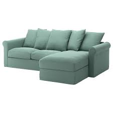 Gronlid Bezug 3er Sofa Mit Recamiere Ljungen Hellgrun Ikea Osterreich 3er Sofa Grunes Sofa Sofa