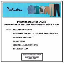 Lebih disukai berpengalaman dibidang jahit. Lowongan Kerja Dibutuhkan Penjahit Sample Di Pt Denim Garmindo Utama Walk In Interview Wawancara Langsung Atmago