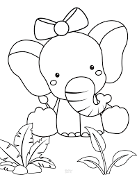 This is another realistic outline drawing of the wild. 25 Baby Elephant Coloring Pages For You