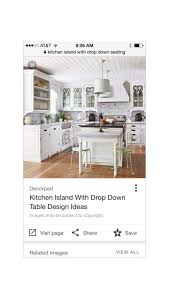 Simple hidden storage is the answer of your missing ideas. Drop Down Seating Attached To Island