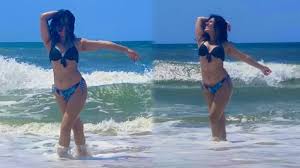 ‘Taarak Mehta Ka Ooltah Chashmah’ fame Sonu Bhide aka Nidhi Bhanushali  poses in a bikini and raises the temperature, pictures go viral