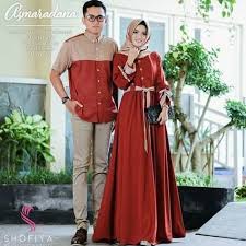 Dua warna ini cocok diandalkan saat menghadiri. Baju Gamis Muslim Asmaradana Couple Warna Merah Bata Shopee Indonesia