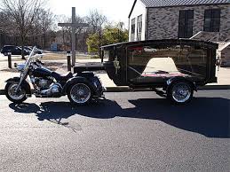 Harley Davidson Motorcycle Hearse One Of My Fathers Casket Was Carried In One Of These Per His Request He Wanted To Go Out W Harley Davidson Harley Hearse