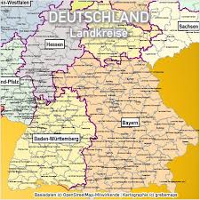 Wie ist die lage aktuell in ihrem landkreis? Powerpoint Karte Deutschland Landkreise Vektorkarte Grebemaps B2b Kartenshop