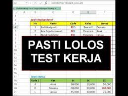 Pasti Diterima Contoh Latihan Soal Excel Test Kerja Mudah Banget Youtube