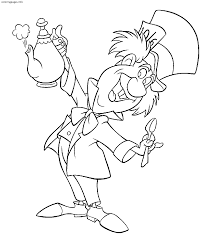 Mad Hatter Coloring Pages Cartoon Coloring Pages Alice In Wonderland Cartoon Alice In Wonderland Characters