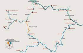 Auf dieser schönen karte finden sie sämtliche postleitzahlen und landstriche russlands! Alle Wasserwege Flusse Und Kanale In Russland Fluss Moskwa Und Moskwa Kanal Waterways