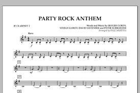 Party Rock Anthem Bb Clarinet 2 Sheet Music Paul Murtha Concert Band