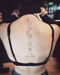 Kristin on july 28, 2015: This Gorgeous Display Of Constellation Tattoos Is Stunning Down The Spine Of A Back Constellation Tattoos Tattoos Spine Tattoos