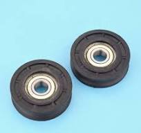 12*56*16mm 6201 ZZ Deep Groove Ball Bearing Nyllon Embedded U Groove Roller  Plastic Pulley Wheel for Drawer 3D Printer