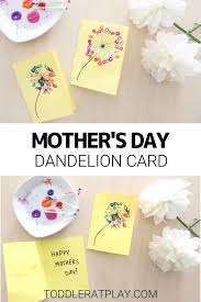 It's easier to greet her on twitter, but making a mother's day card with these ideas is truly special! Mother S Day Dandelion Card Craft Video Toddler At Play