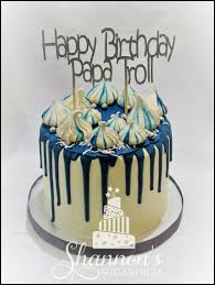 Black And White Drip Cake For Men Navy White And Silver Meringue Drip Cake Vanilla Cake With Coconut Cream Cheese Filling Cream Cheese Frosting Wh Birthday Cakes For Men Cakes For Men Cake