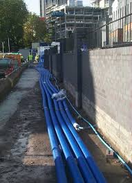 If the pipe were to spring a leak, you'd waste water. Shalloduct Groundbreaker Systems