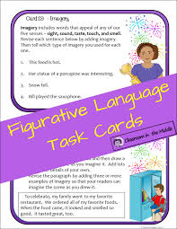 Figurative Language And Imagery Task Cards In 2020 Task Cards Figurative Language Poetry Teaching Resources