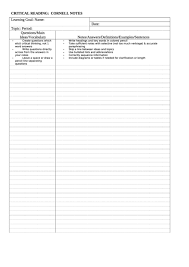 Print free large outline of the letter z. Critical Reading Cornell Notes Template Printable Pdf Download