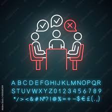 Fun for the classroom or home, and perfect to tuck into a handbag or backpack for travel and waiting rooms. Group Administered Survey Neon Light Icon Opinion Polling Social Research Feedback Customer Satisfaction Voting Glowing Sign With Alphabet Numbers And Symbols Vector Isolated Illustration Stock Vector Adobe Stock