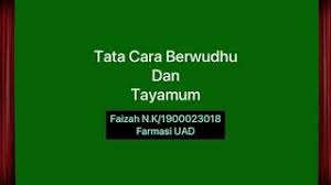 .kesempurnaan wudhunya dengan memperhatikan tata cara berwudhu yang sesuai dengan nabi pernah berwudhu, lalu beliau membasuh wajahnya tiga kali, membasuh kedua tangan tiga kali dan. Tata Cara Berwudhu Dan Tayamum Youtube