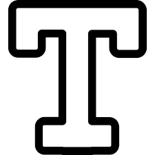 Its name in english is tee (pronounced /ˈtiː/), plural tees. Capital Letter T Free Icon Of Thick