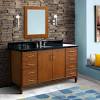 Part of kitchen and bathroom remodel, this vanity was made with solid walnut legs and veneer matched slab door and. 1