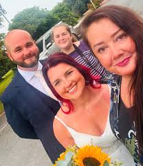 ✨ Congratulations Mr and Mrs Budding ✨ Together for 27 wonderful years 💗  They ran across the border to elope at Gretna Green! She made her own  bouquet from roses, gypsophilis and