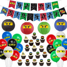 Personalized 80th birthday party themes and supplies. Ninja Birthday Party Supplies Decorations Ninja Happy Birthday Banner 24 Cupcake Toppers Ninja Balloons Stickers For Boys Ninja Warrior Themed Birthday Walmart Canada