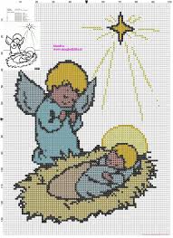 angel with baby jesus cross stitch pattern free cross