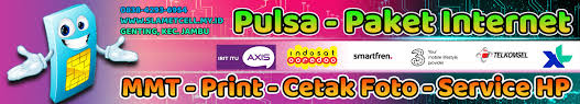 Jual spanduk banner konter pulsa ukuran 50cm x 100cm kota kediri exnow design tokopedia. About Konter Slamet Cell