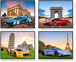 Find great deals on ebay for decals for boys room. Buy Car Poster Car Posters For Boys Room Set Of 4 10x8 Car Wall Decor Sports Car Room Decor Car Bedroom Decor For Boys Unframed Car Wall Art
