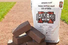 You'll want to have 8 to 10 tons of clay available to build the mound; Pitching Mound Clay And Field Bricks For Baseball Fields