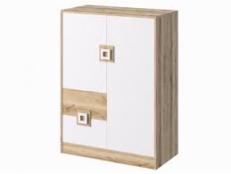 A natural wood top doubles as a nightstand, offering a spot to place lamps, tissue boxes, and more, while three woven basket drawers provide additional space to tuck. Niki Children S Room Youth Room 04 4 Piece White Oak White 739 95