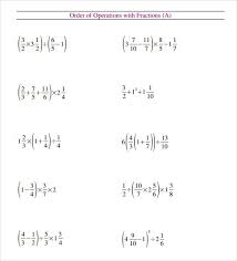 order of operations fractions worksheets 99worksheets