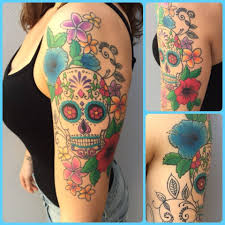 The wearer of this tattoo could also use it to symbolize bravery, courage or a free spirit. Sugar Skull Tattoo Sleeve News At Tattoo Api Ufc Com