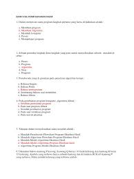 Check spelling or type a new query. Bank Soal Pemrograman Dasar Pdf